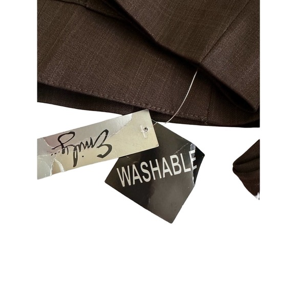 NWT Women Jacket Pants Brown Suit 2pc Set 8 New Washable Dry Clean Work Office - Picture 6 of 14